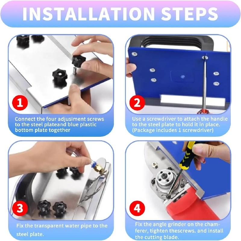 Angle Grinder Stand for Tile 45° Chamfer Cutting.Angle Grinding Fixed Holder.Universal Model 100 Grinder Tile Chamfer Bracket
