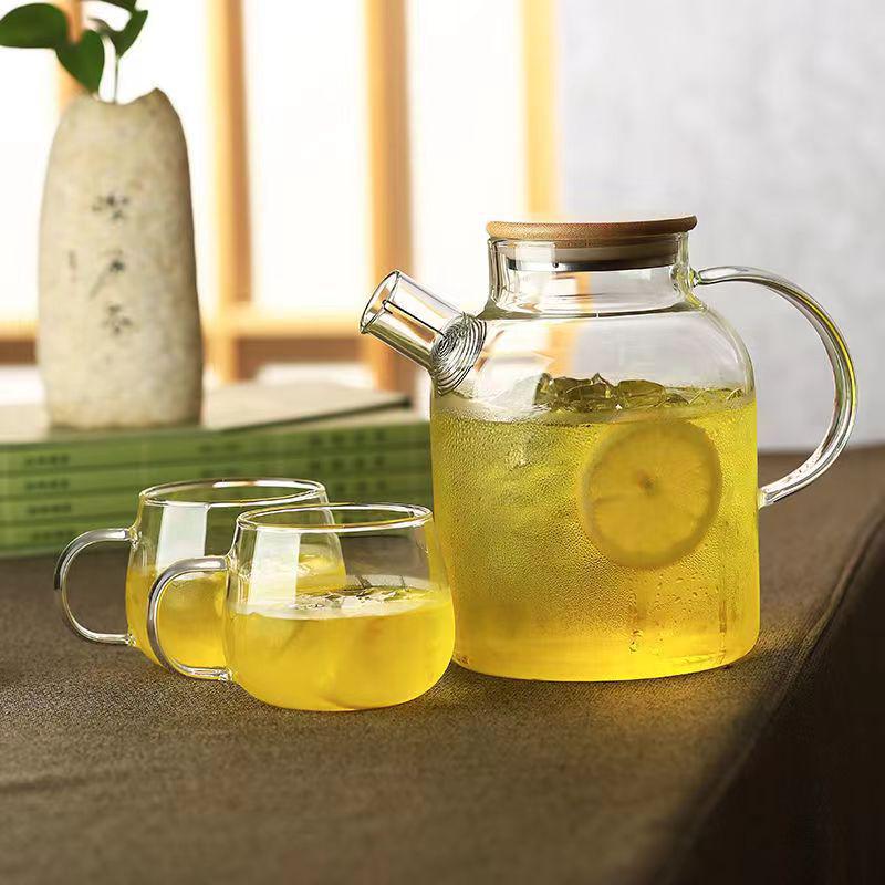 Thickened Floral Teapot: Large Capacity High Borosilicate Glass Kettle, Electric & Ceramic Stove Compatible, Multifunctional.