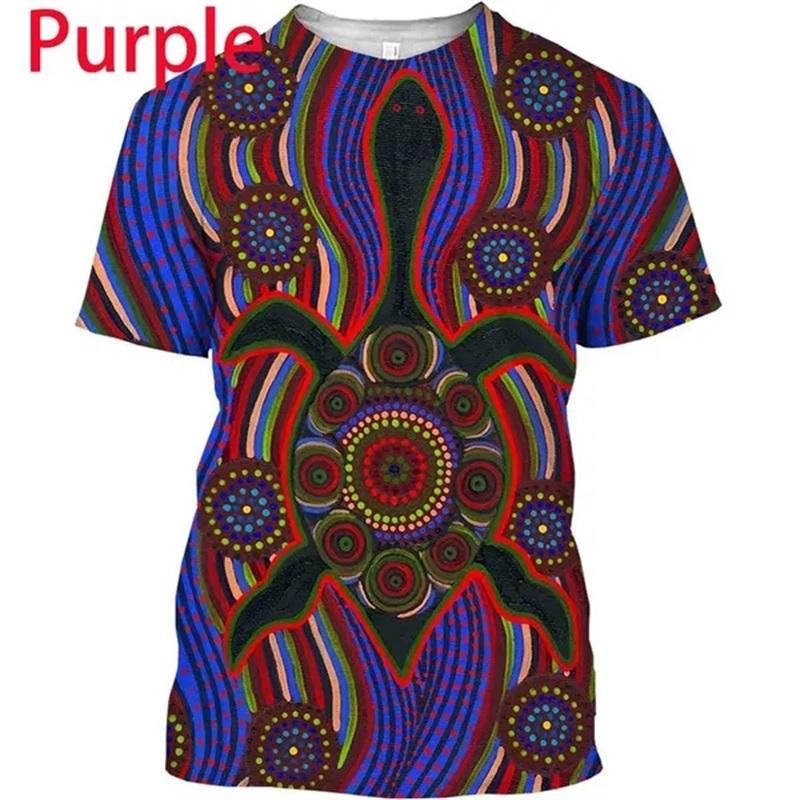 Aboriginal Indigenous Turtle Dot Painting T Shirt For Men Women Vertigo Hypnotic Vortex Funny Short Sleeved Tee Tops