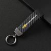 Carbon Fiber Black Leather Car Key Chain Keyring Pendant For Chevrolet Captiva Spark Cruze Silverado Beat Groove Aveo Matiz Z71