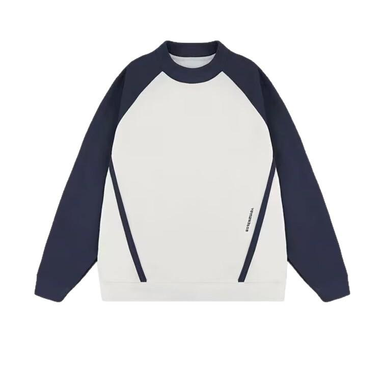 Cross 48-Hour Shipping Trendy Men's Autumn Sweatshirt: Loose, Versatile, Fashionable Long Sleeve Round Neck Design