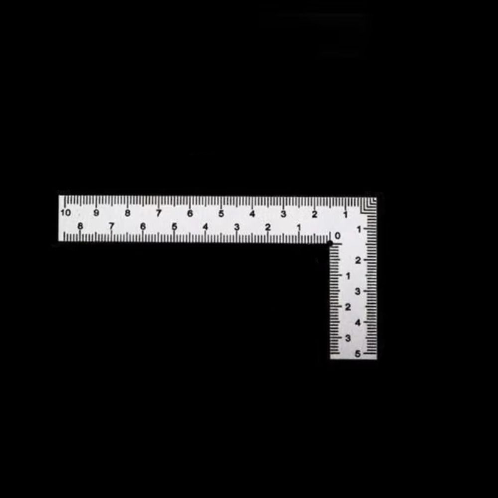 Measuring Tool Metal Ruler Double-Sided Mini Ruler L Square Ruler Metal Materials