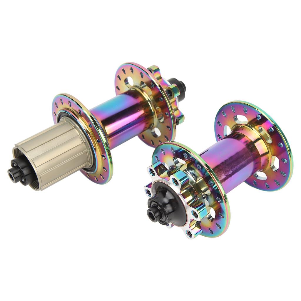 2PCS Bike Hub Aluminum Alloy 32 Holes 120 Click 6 Claw Disc Brake Hub Set with Quick Release Lever for Mountain Bike