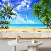 Ocean Beach Wallpaper Blue Sky Coconut Tree 3d Wall Mural Bedroom Living Room Sea Wallpaper Decor