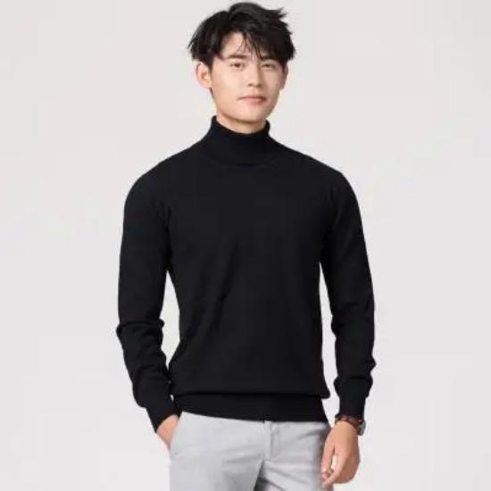 Turtleneck Men Cashmere Cotton Blend Pullover Jumper 2024 Autumn Winter Vetement Homme Ropa Hombre Pull Homme Hiver Sweater