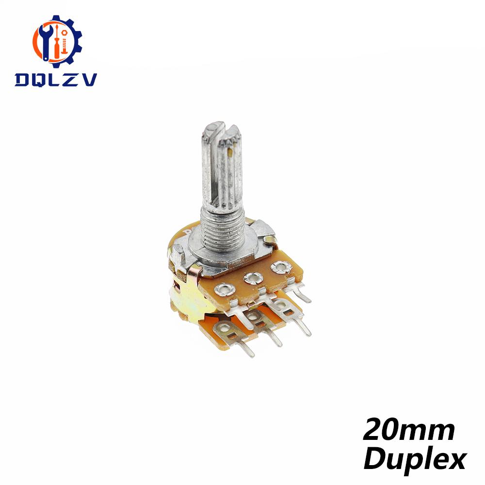 5PCS 15MM 20MM Potentiometer Resistance WH148 3Pin 1K 2K 5K 10K 20K 100K 500K 1M Ohm Linear Taper Rotary Potentiometer Resistor