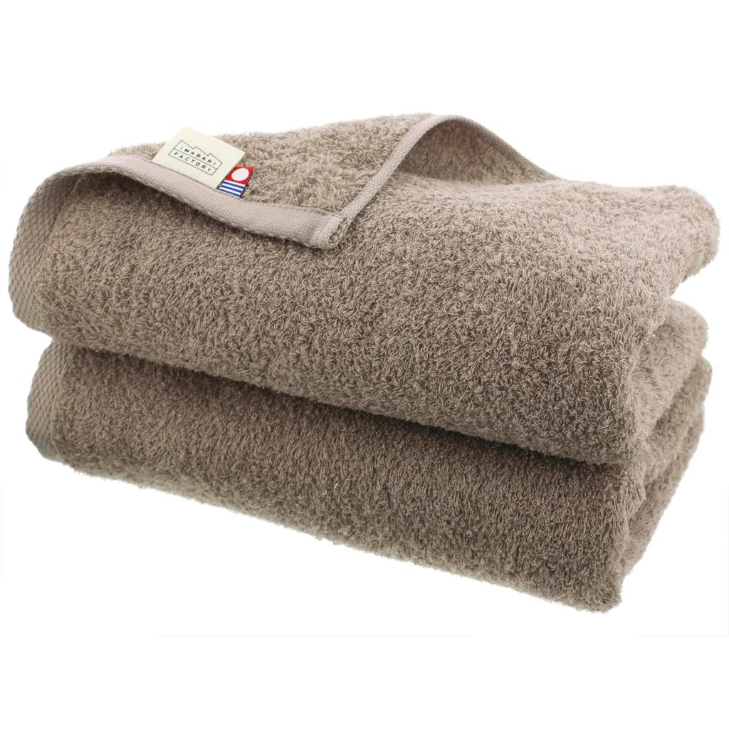 Imabari Towel Certified Imabari Factory Slim Bath Towel Made In Japan Grayish Brown Approx. 34 X 110cm Set of 2