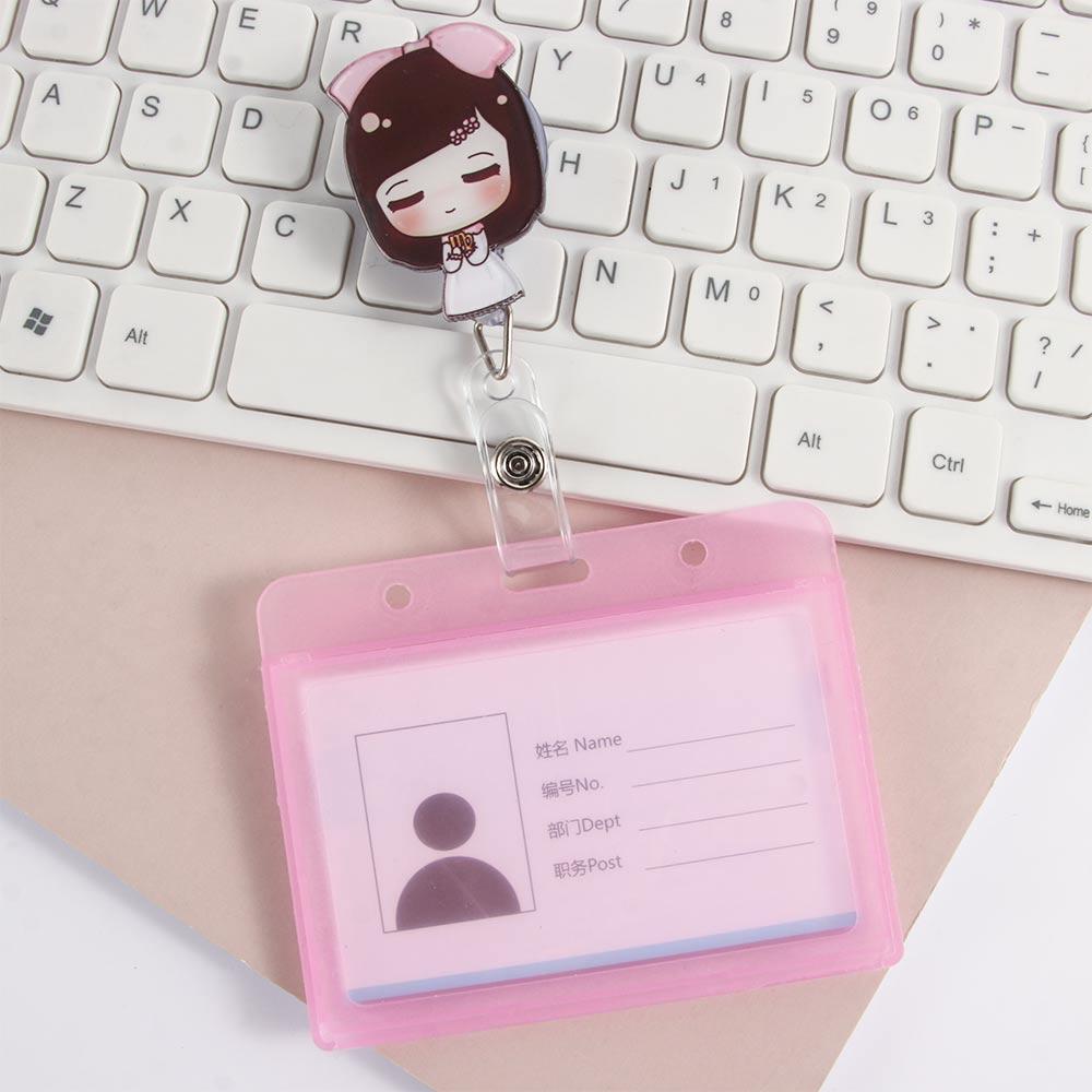 Card Holder Clip Badge Holder Clip Name Card Holder Retractable Badge ID Badge Holder Nurse Doctor