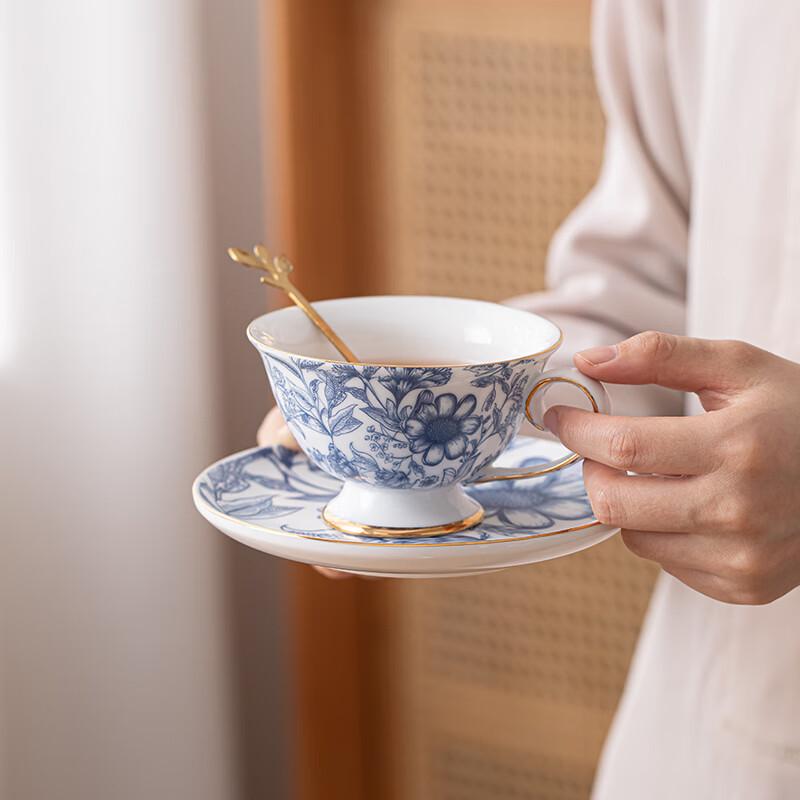 British Style Ceramic Sunflower Coffee Cup & Saucer Gift Set