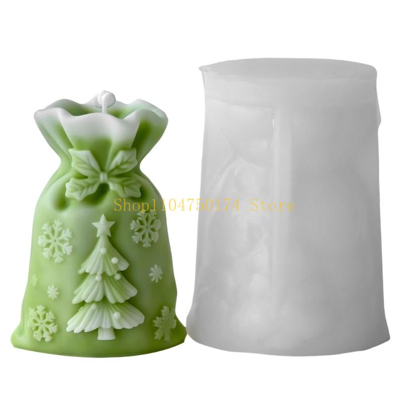 Christmas Gift Bag Silicone Mold For Epoxy Resin Making Soap Chocolate Christmas Home Decoration Top Sale