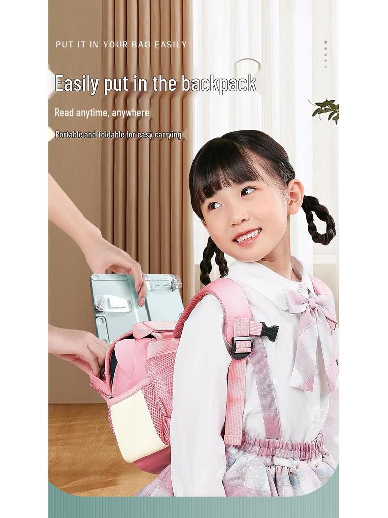 Adjustable Children's Book Stand: Multipurpose Reading Rack & Book Clip Holder.