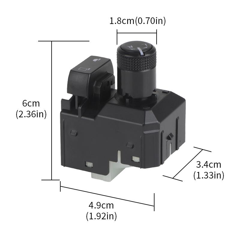 Front Right Side Folding Rearview Mirror Adjust Switch For Toyota Hilux Fortuner 2015-17 Fortuner 2005-2014 Right Hand Driver
