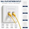 1Pcs 1/2/3/4 Port RJ45 Socket Outlet Computer Network Socket Panel  Wall Mounted Socket