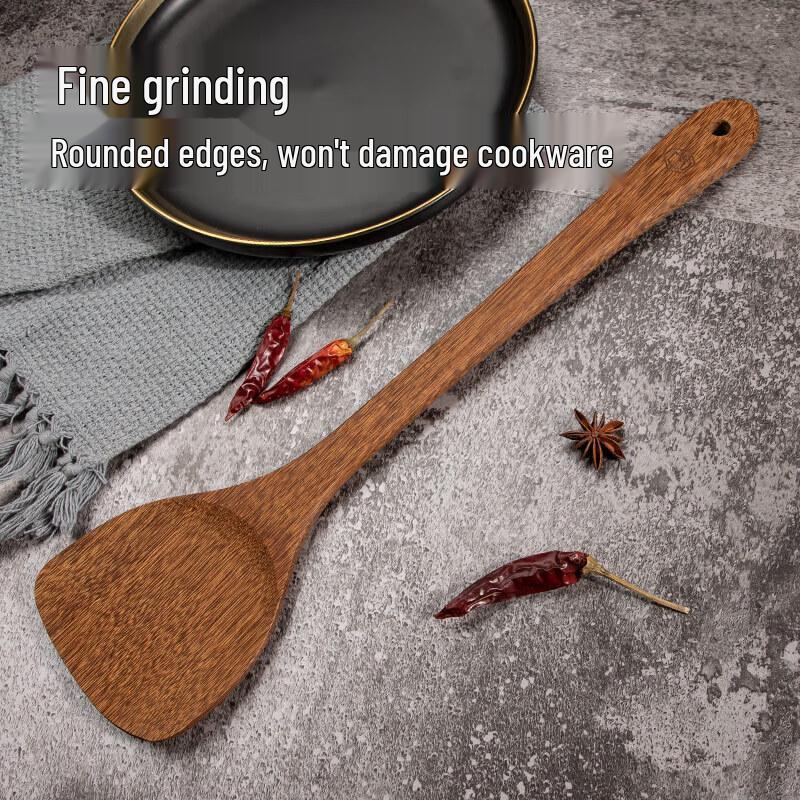 Camellia Long-Handle Wooden Cooking Spatula