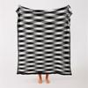 Abstract Geometric Knitted Blanket Black Blue Bedspread Modern Decorative For Sofa Throw Warm Living Room Bedding Home Decorate