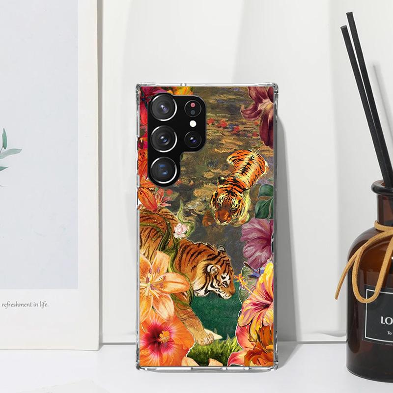 Superior Tiger Pattern Art Phone Case For Samsung Galaxy S26 S25 Edge S24 FE S23 S22 Ultra S21 Plus S20 + Art Fundas Back Cover