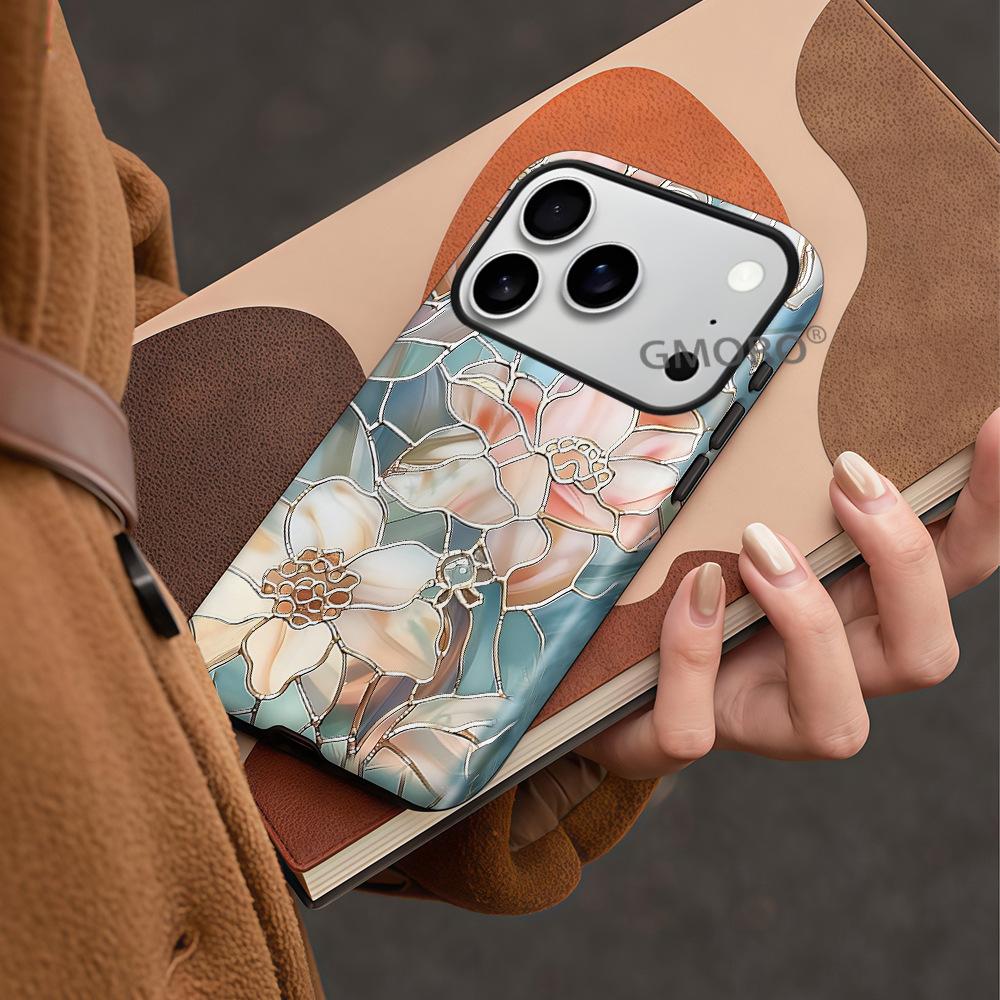 TK explosive glazed apple mobile phone case 17 advanced sense iphone16 all-inclusive large hole film shell 15PC hard case