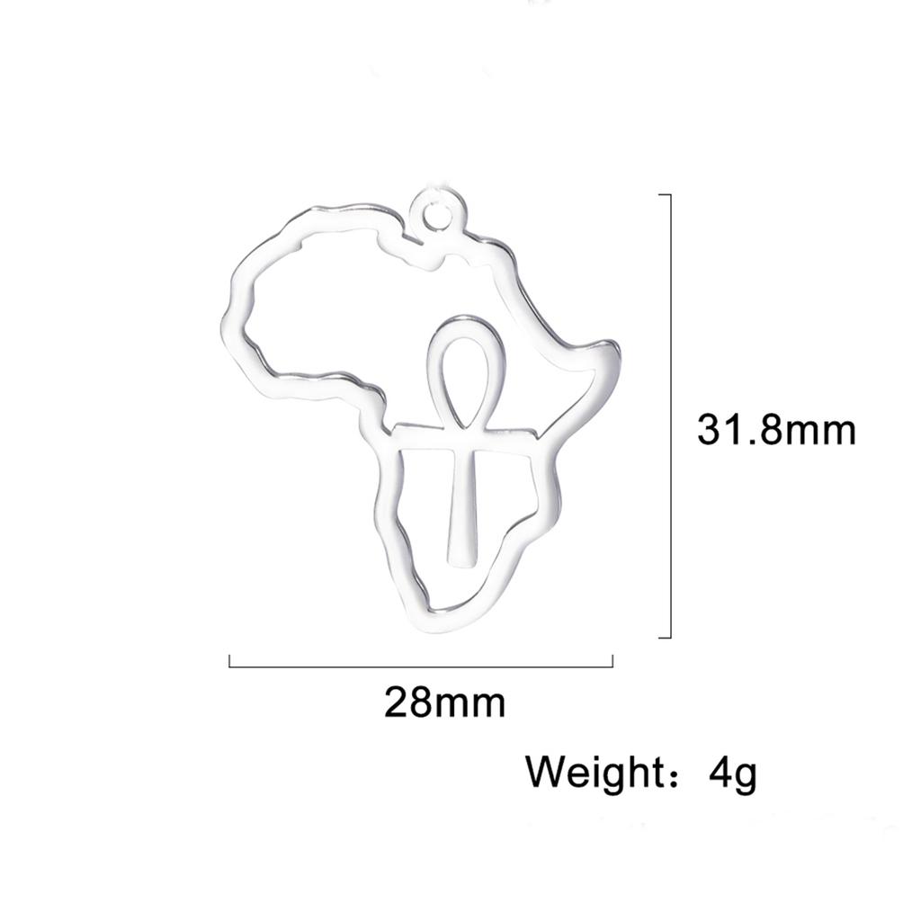 LIKGREAT Egyptian Ankh Cross Egypt Eye Pendant for Necklace Earrings Stainless Steel Eye of Horus Charms for Jewelry Making DIY