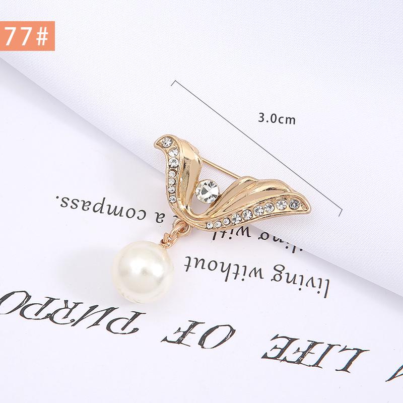 Pearl Anti-Exposure Brooch: Women's Waist-Cinching Pin & Clothing Decoration