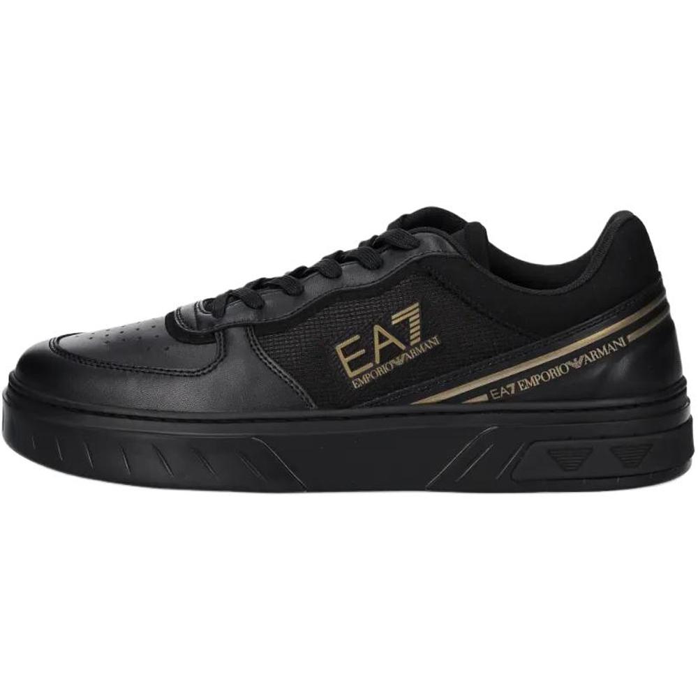 Emporio Armani EA7 Round Toe Lace-Up Low-Top Sneakers Men sneakers Black XK374X8X173N181 38⅔