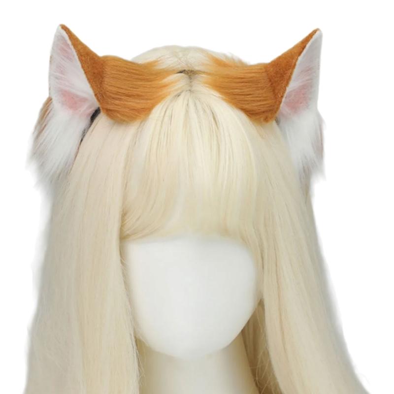 Cats Costume Accessories Cats Ear Headband Plush Tail Anime Cosplay Outfit for Women Masquerade Halloween Role Play