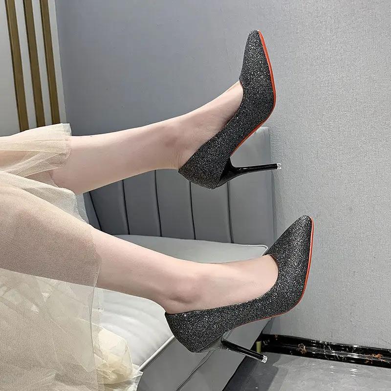 Fashion Pointed Toe Stilito Sexy Super High Heel Shoes for Women Woman Pumps Y2k Elegant Young Non Slip Footwear On Offer 39 Shoe