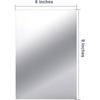 BBTO 10 Pieces Self Adhesive Acrylic Mirror Tiles 6 x 9 Inch Flexible Rectangular Mirror Sheets Wall Stickers for Home Living Room Wall Decor