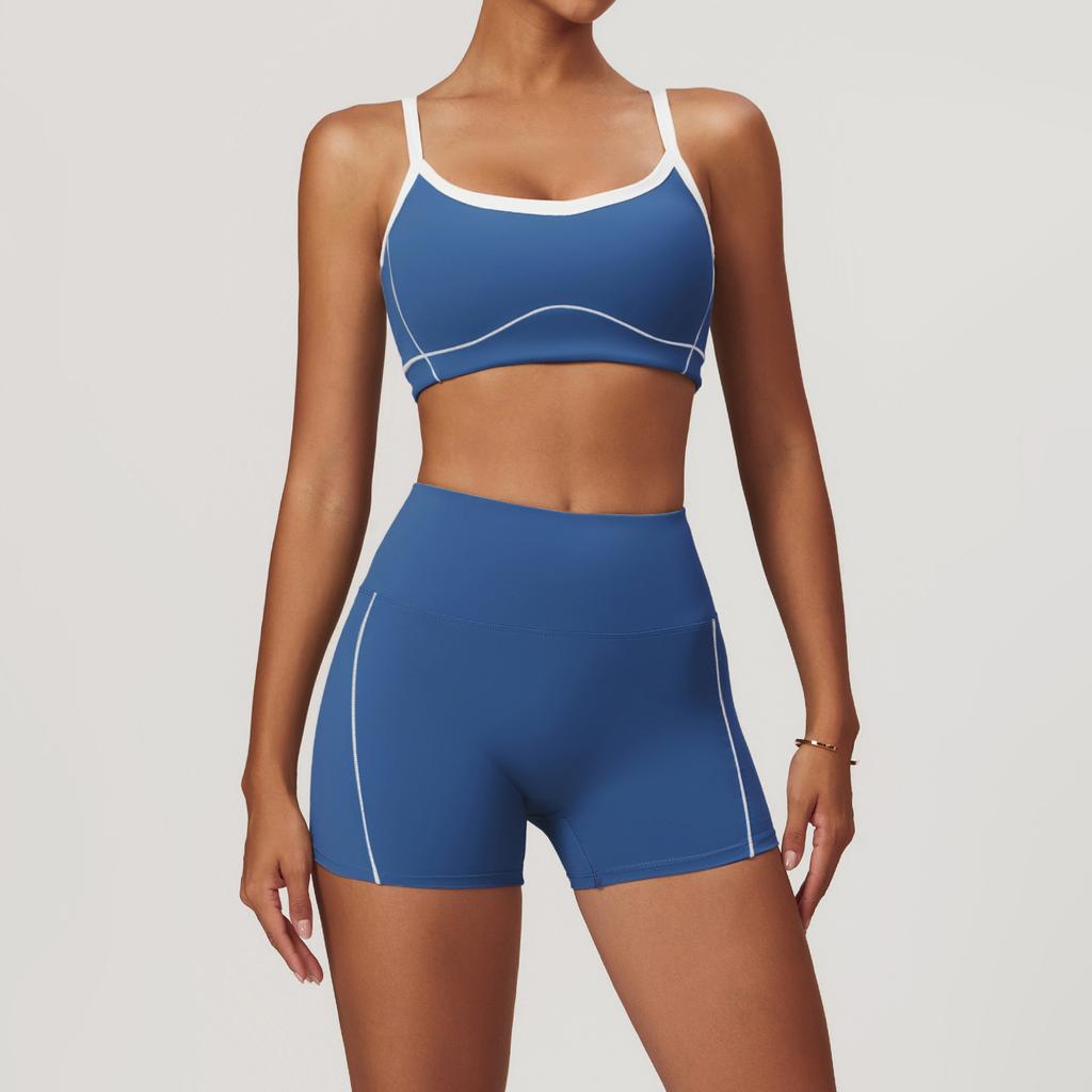 Mikeyoga 2-teiliges Yoga-Set für Damen, Kleidung, Workout-Set, Sportbekleidung, Fitnessstudio, Push-Up-Fitness-BH, hohe Taille, Leggings, Sportanzüge