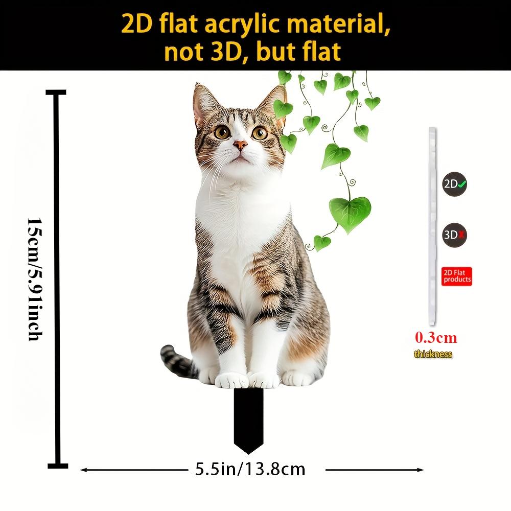 Lindo gato, Decoración de letrero de jardín, Adecuado para patio, Jardín, Señalización de césped de suelo, Fiesta, Regalos, Navidad, Halloween
