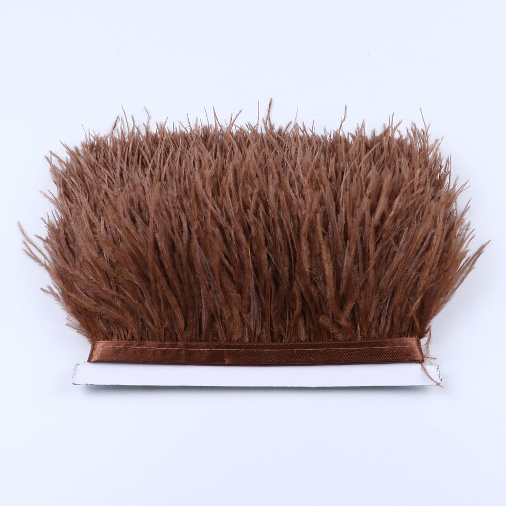 Feather1 Meter Multicolor Ostrich Feathers Trimming Ribbon 8-10cm Natural Feathers for Dress Clothing Dress Decoration Sewing Crafts