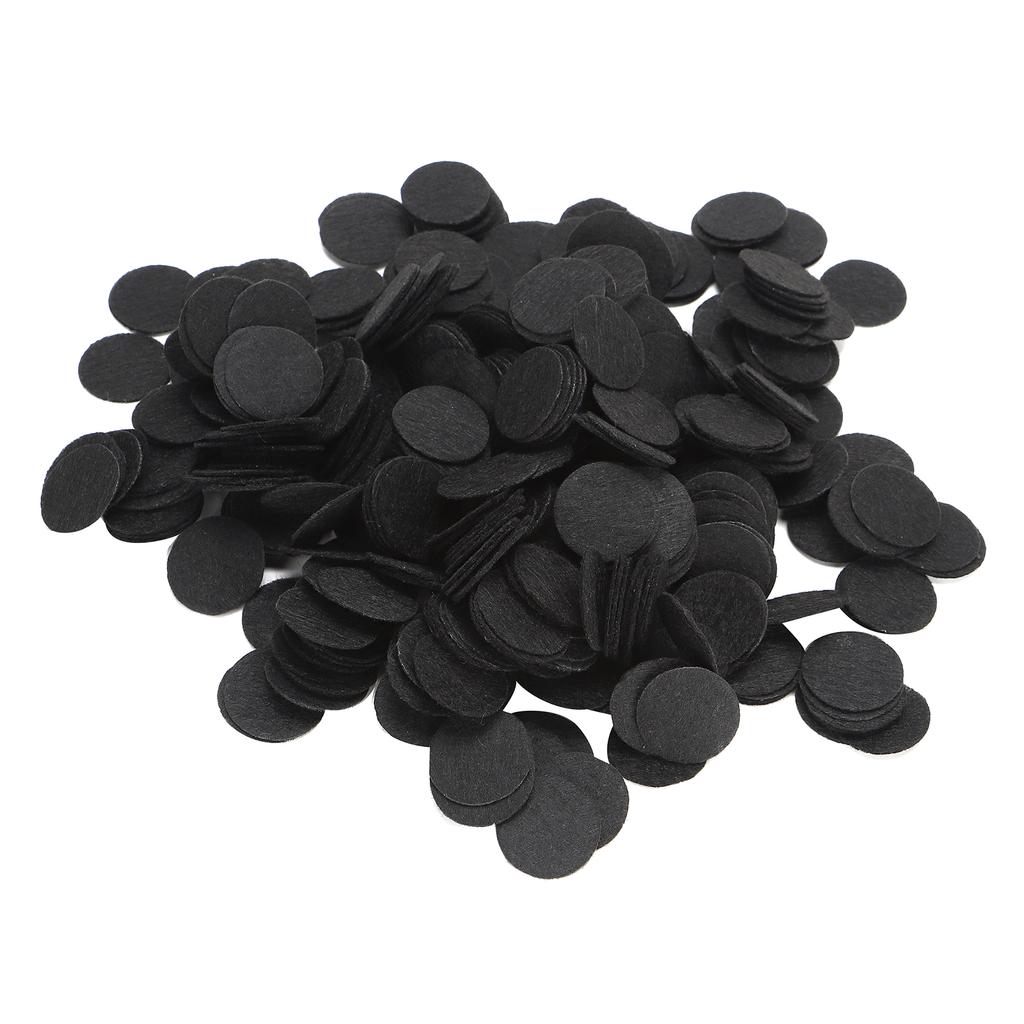 500Pcs Nonwoven Round Piece DIY Felt Crafts Cloth Flake Accessories Chip Hair Decoration 25mmBlack