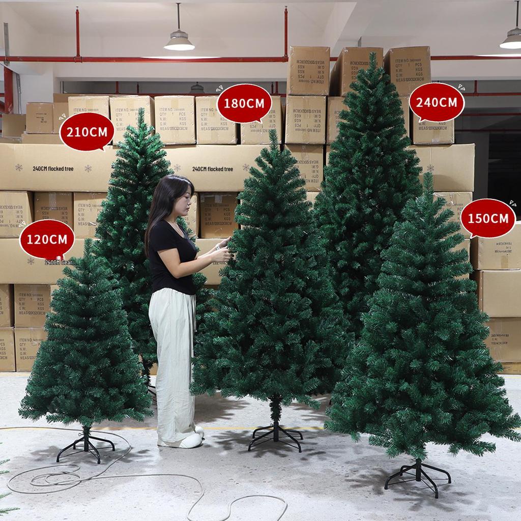 1.8M Eco-Friendly Flame Retardant PVC Christmas Tree - Bare Simulation for Home Decoration