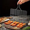 BBQ Grill Basket Hamburger Grill Rack Barbecue Meat Clamp Net Grilling Tool Outdoor BBQ Accessories