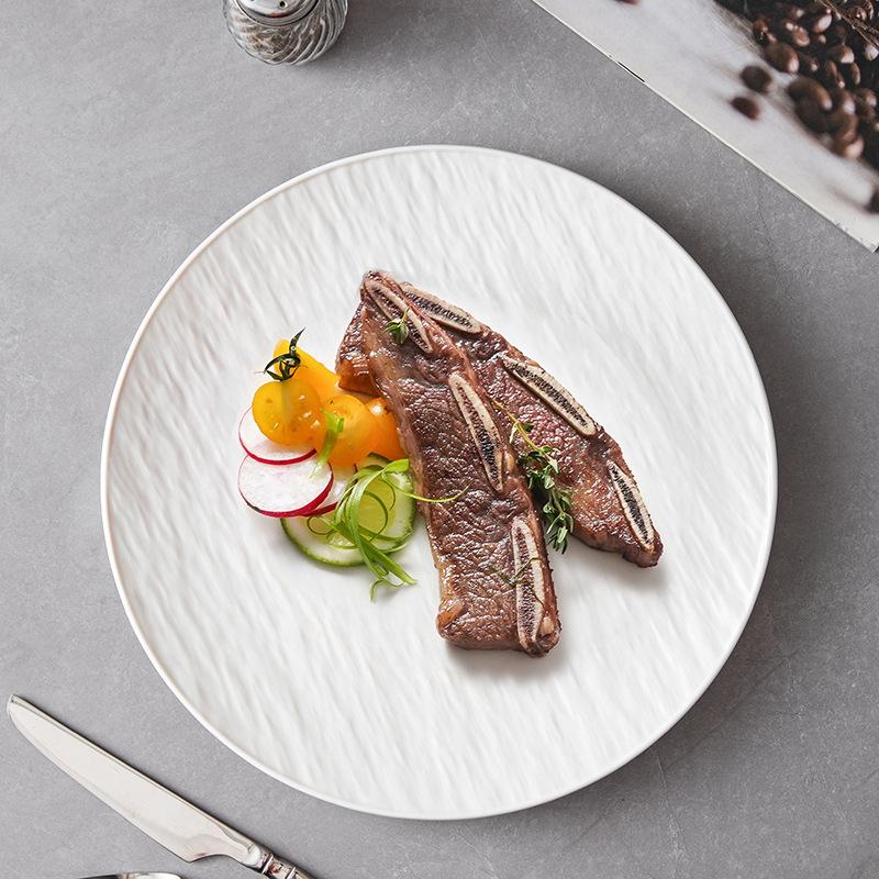 Ceramic Plates, Household High-End Shallow Plates, Large Western Plates, Steak Plates, Round Plates, Flat Plates, Pasta Plates, Hotel Vegetable Plates