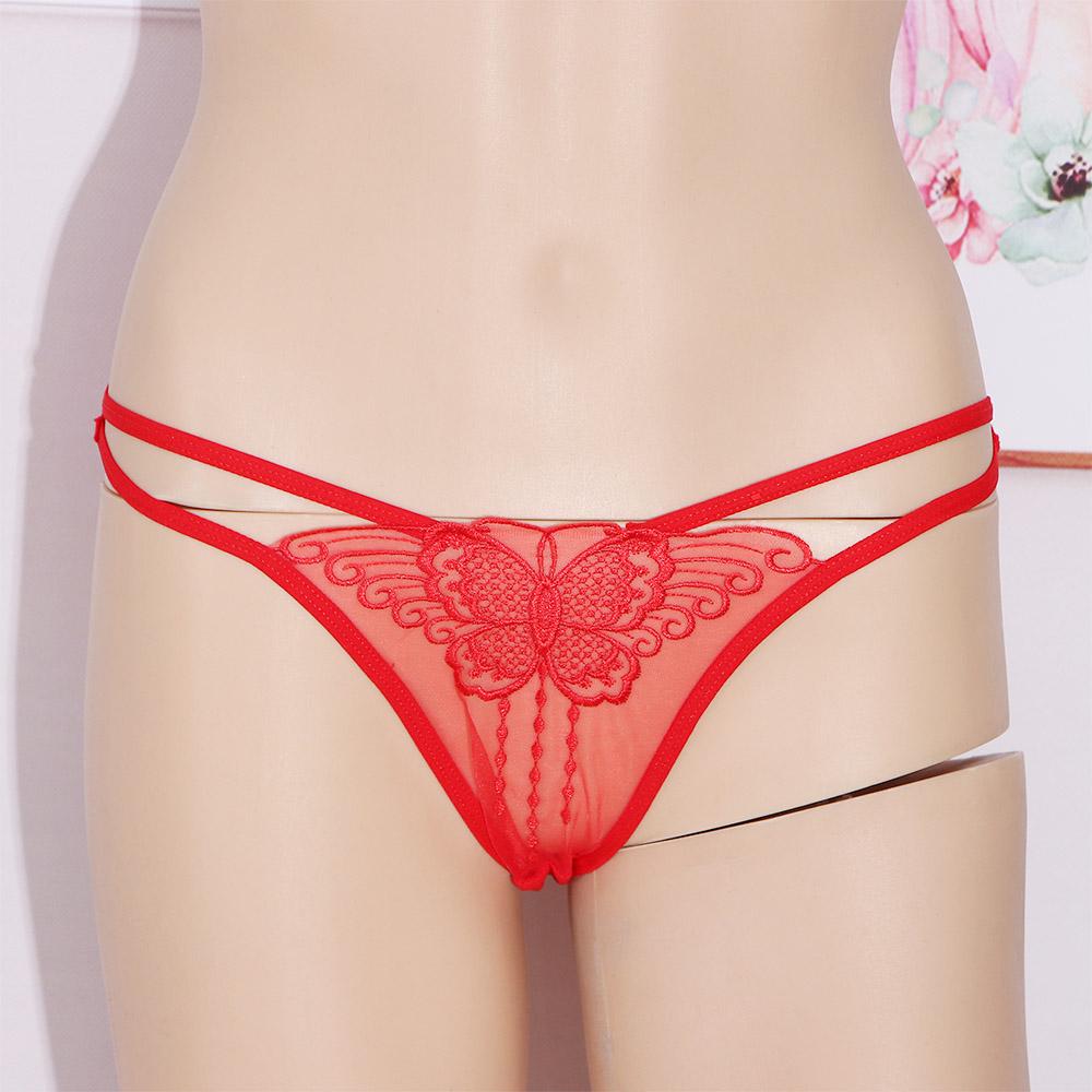 Mesh For Girls Thin Belt Transparent Korean Underwear Butterfly Embroidery Briefs Women Panties