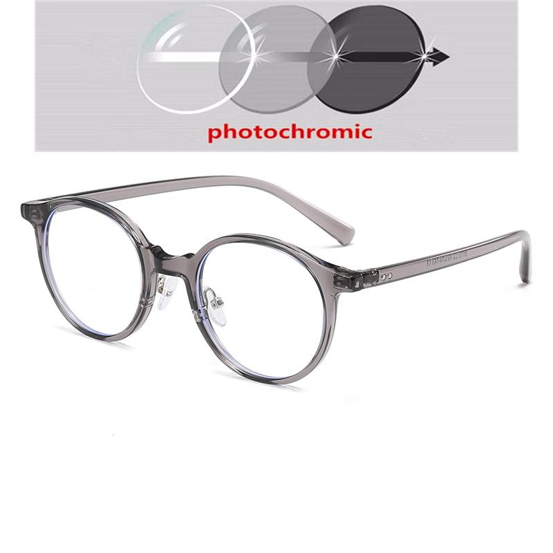 Leopard Frame Round Shortsighted Prescription Lens Eyeglasses TR90 Material Anti Blue Rays Student Minus Diopter Eyeglasses 0 -0.5 -0.75 To -6.0