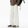 Retro and Simple Solid Color Straight-leg Drape Casual Pants for Men, Loose and Versatile Street Sportswear Sweatpants