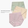 Plus Size Ladies Summer Thin Ice Silk Belly Lift Hip Breathable Antibacterial No Trace High Waist Briefs