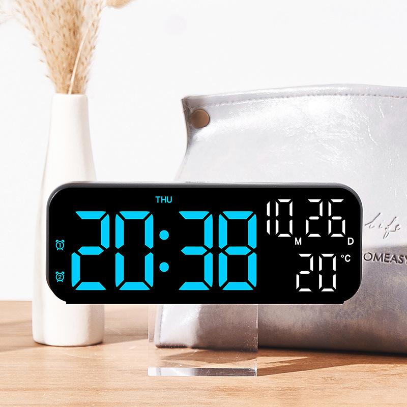 New Electronic Clock Simple Alarm Clock Multi-function LED Clock Multi-set Alarm Clock 9-inch Clock 2802