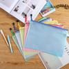 Grid Zipper Bag 5/10/15/20PCS PVC Mix Colour Transparent Waterproof Document Storage Student Stationery School Office Supply ZYF
