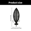 Elegant Black Metal Wall Candle Sconces, Leaf Shape Decorative Candlestick Candle Holders For Home And Event 2PCS