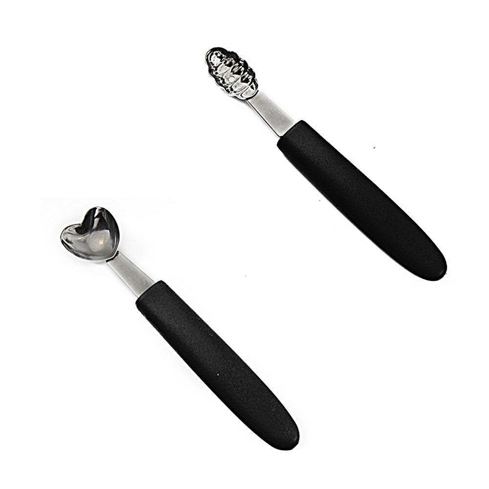 7 PCS Stainless Steel Fruit Scooper Tool Rubber Handle Watermelon Scooper  Home Kitchen