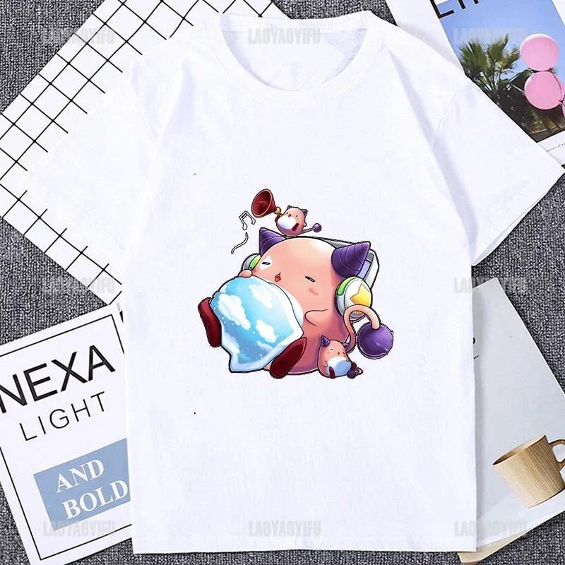 Harajuku MapleStory Kawaii Funny Printed TShirts Buddy Personalize Male T Shirt Korea Style Hot Game Fans Otaku Clothing Hipster