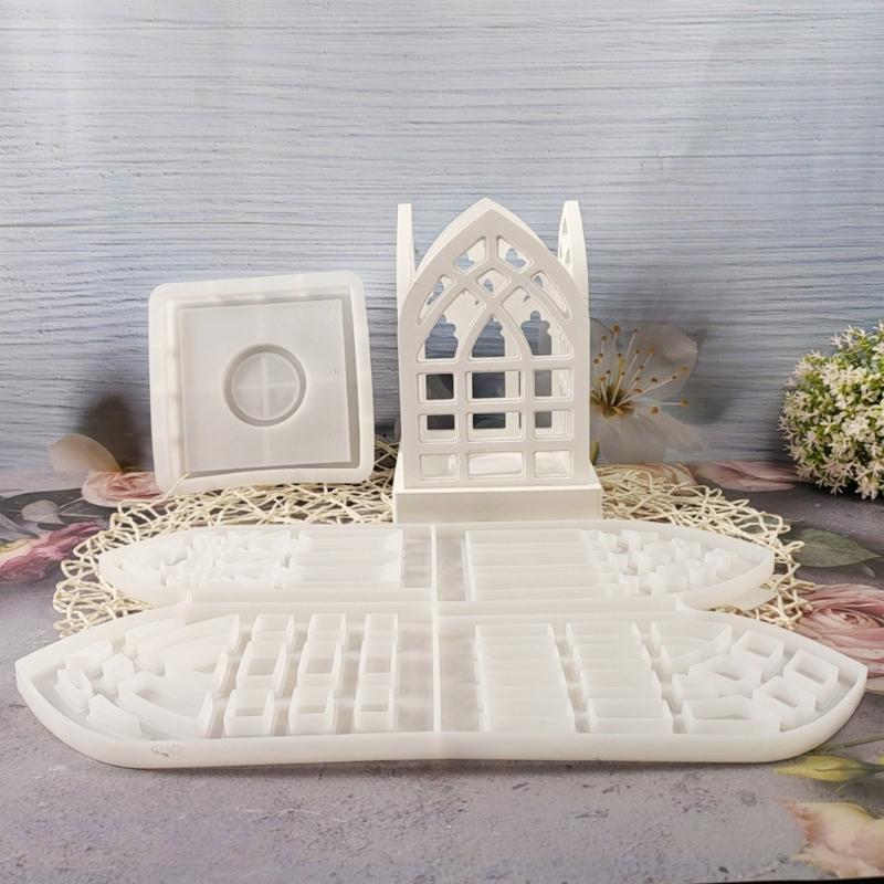 Gothics Styles Flexible Silicone Mold for Crafting Supplies Candle Holders and Home Decorative Wall Plaques Daily Use