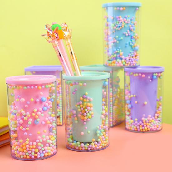 

Коробка для ручек, многофункциональный портативный акриловый настольный аккуратный органайзер, держатель для хранения ручек и карандашей для дома