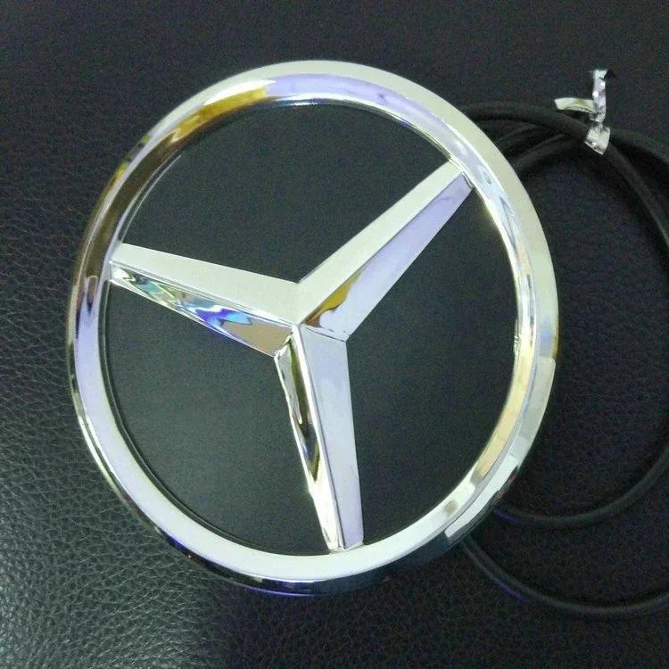9.5cm Car Rear Trunk Emblem ABS LED Badge Light Accessories for Mercedes Benz S350 S300L S A B C E Class GLA GLK ML GL GLC GLE
