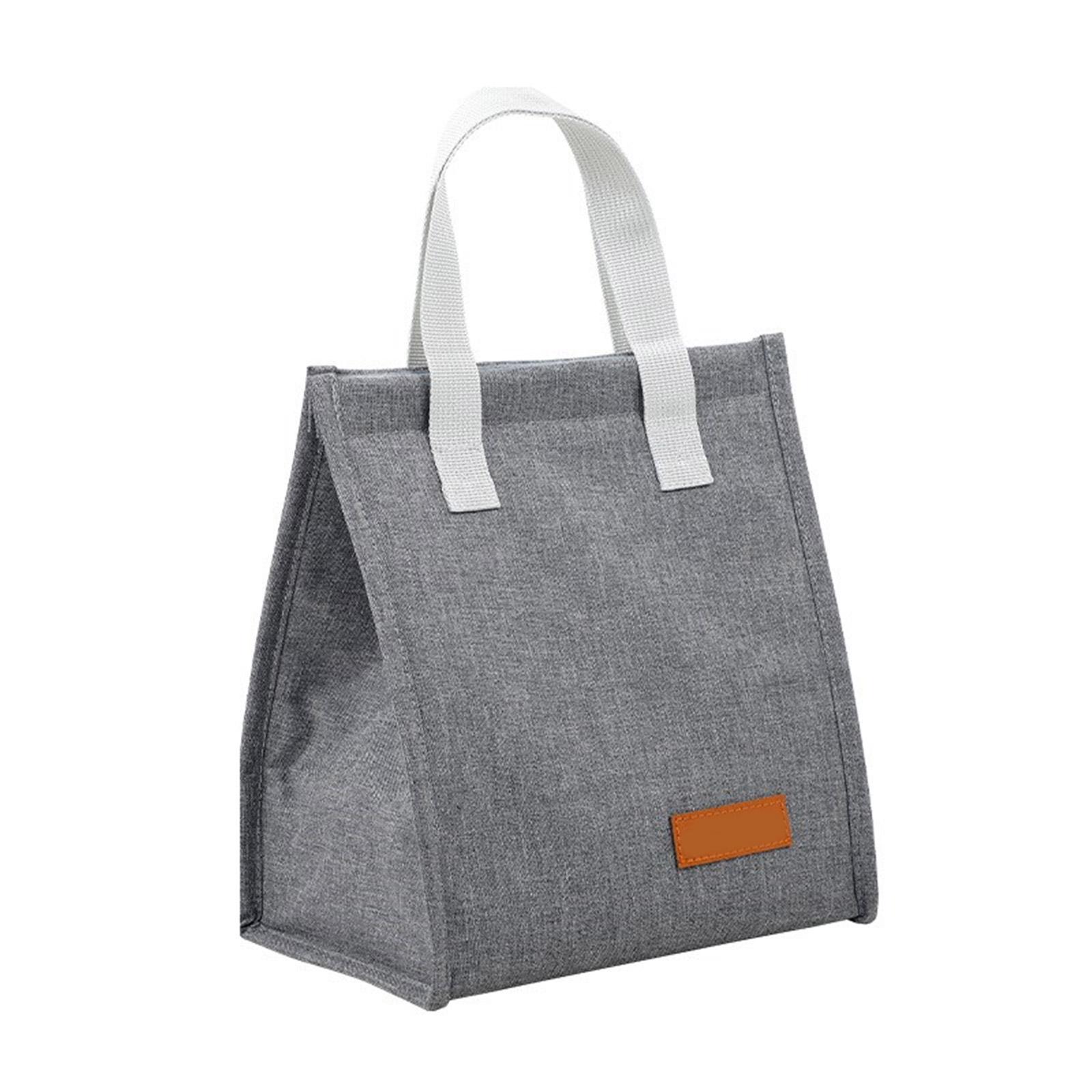 

Сумка для ланча, герметичная сумка Bento для женщин, мужчин, взрослых, подростков, многоразовая изолированная сумка для ланча для пикника на открытом воздухе, сумка серый