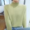 Chic Half-High Collar Wool Long-Sleeve Women's Sweater - Slim Fit Base Layer for Spring and Autumn