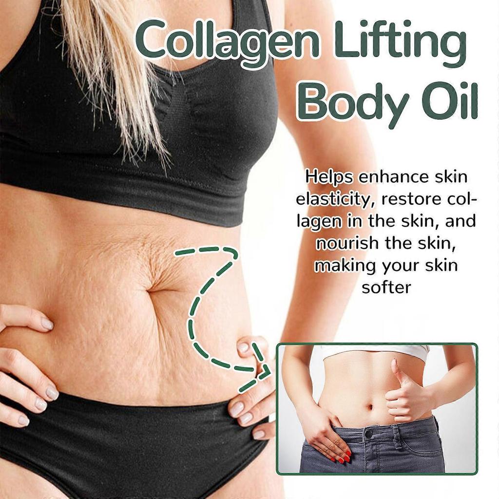 Kollagen Lifting Körperöl - Feuchtigkeitsspendendes & Straffendes Massageöl für Arme, Bauch & den ganzen Körper - 100ml