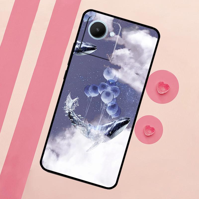 

Летающий Кит Магический Для Realme C67 C75 C63 C61 C71 C55 C51 C65 C53 10 11 12 13 14 15 Pro Plus GT6 GT7 Pro Чехол Realme C71 4G